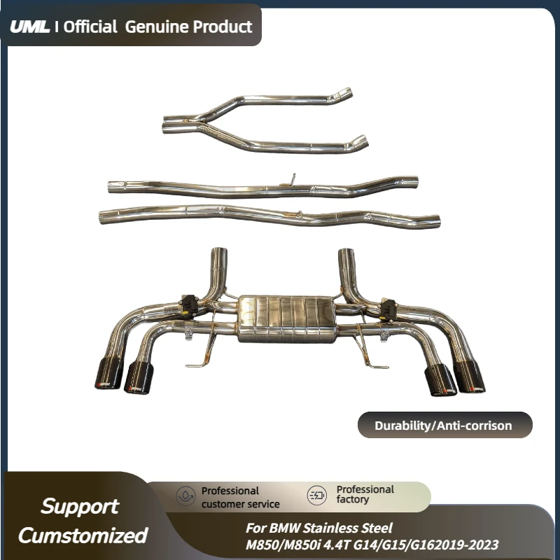 

Для BMW M850/M850i 4,4T G14/G15/G16 2019-2023 нержавеющая сталь кошка задняя выхлопная труба тюнинг электронный клапан глушитель