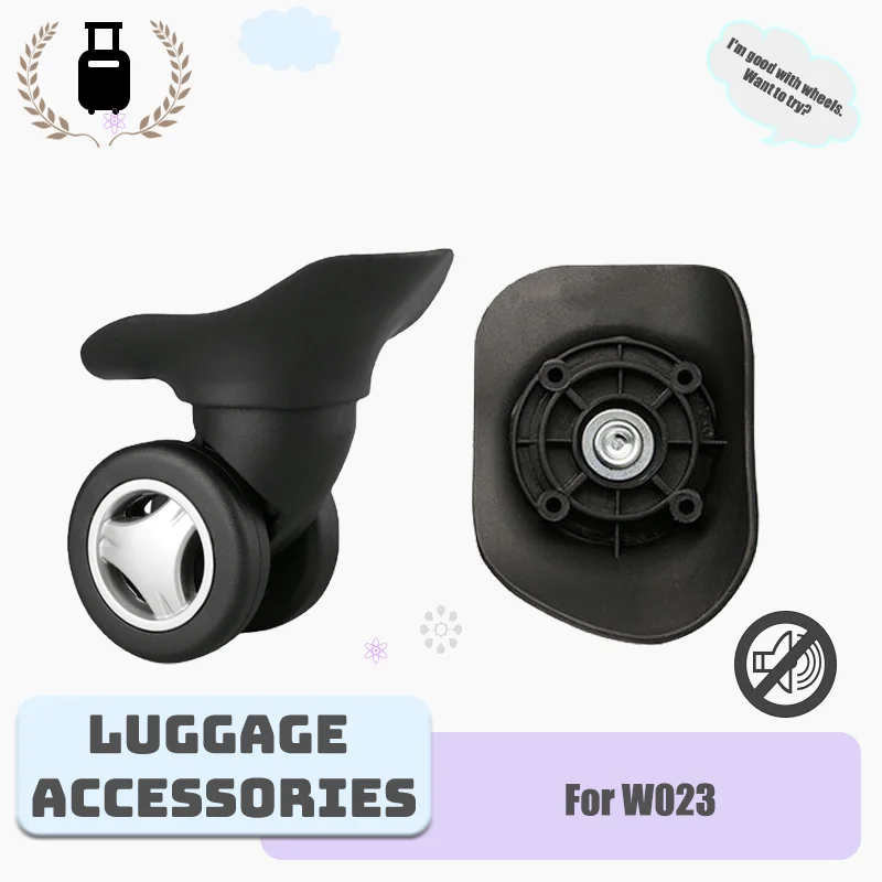 

For W023 Ultra-Durable Suitcase Wheels 360-Degree Rotation Silent Noise Reduction Easy Installation Compatible with Travel Cases