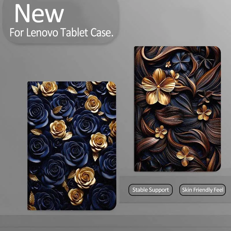 

Beautiful Flower Glossy Rose For Xiaoxin Lenovo Tab Pad K11 K10 M10 P11 3rd Plus Pro Legion Y700 Y900 Gen4 2 Tablet Case Gift