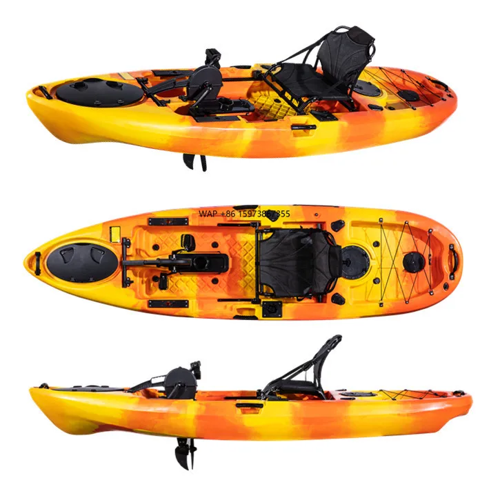 

LSF 10ft Single Paddler Fishing Kayak Boat Pedal Kayak with HDPE Hull Plastic Material 1 Person Capacity 3.16m Length