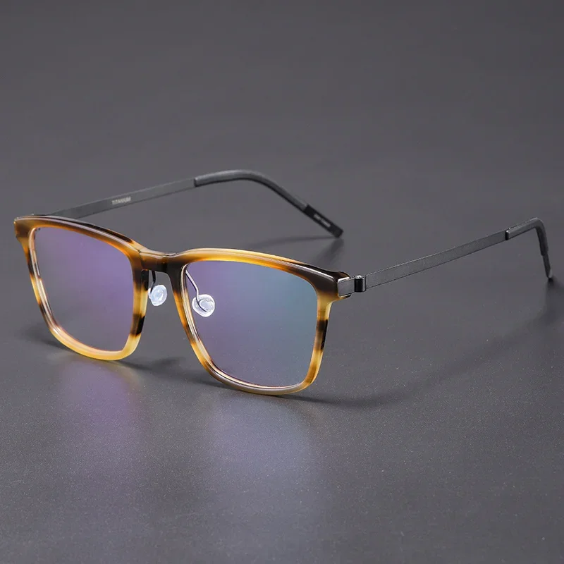 

Square Titanium Frame Screwless 1260 Denmark Eyeglasses Myopia Prescription Glasses Blue Light Eyewear Lightweight Gafas Oculos