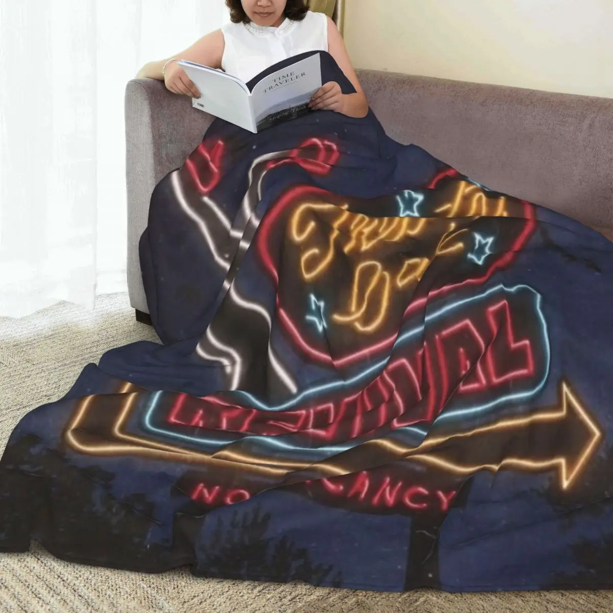 Throw Blanket Treaty Oak Revival No Vacancy Micro Fleece Blanket Four Sizes Cartoon Portable For Living Room AntiPilling Blanket