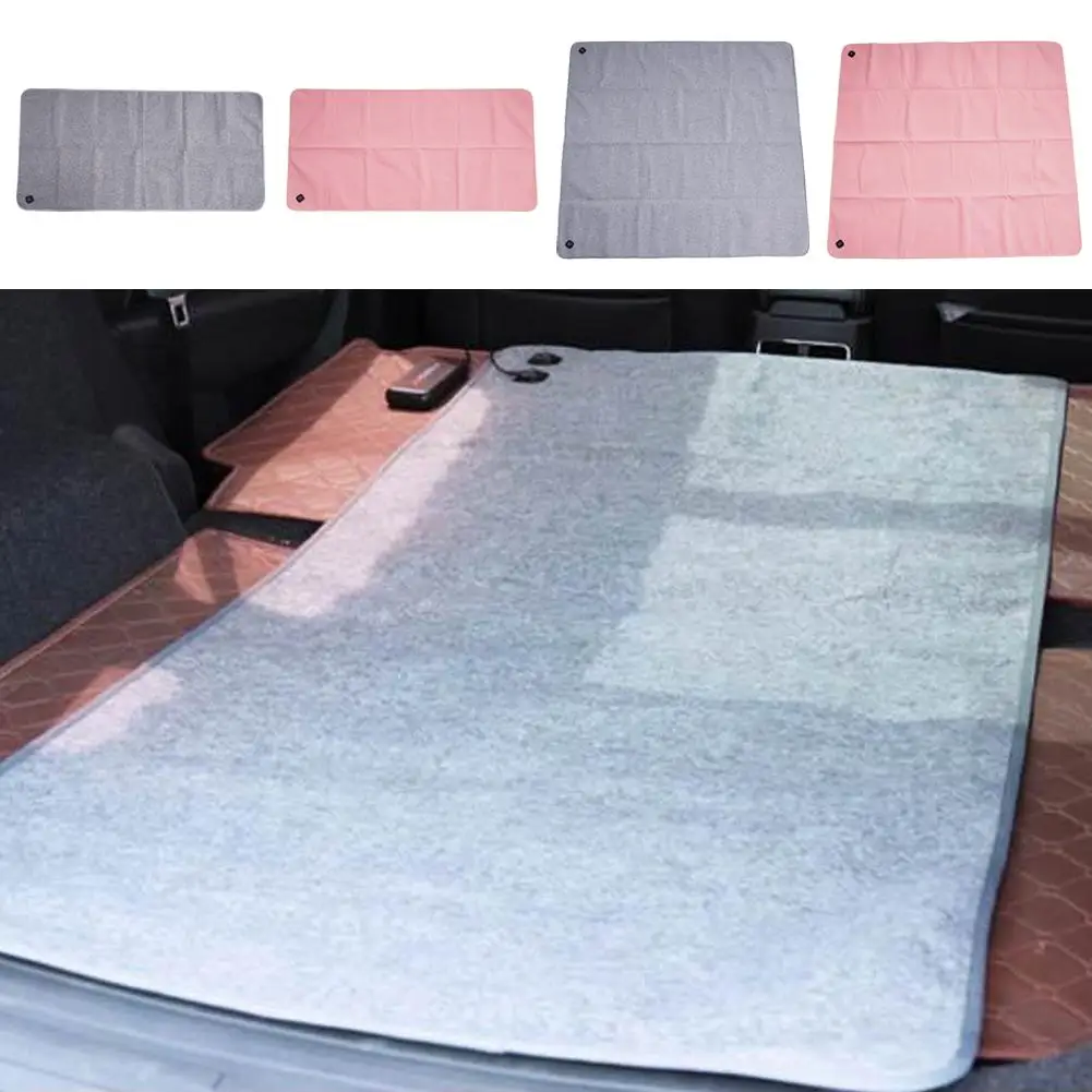 

Автомобильное одеяло с подогревом USB 5V 2A Электрическое одеяло 35-50 ℃ Для путешествий с подогревом, портативный электрический коврик для кемпинга, который можно стирать в машине Q4X3