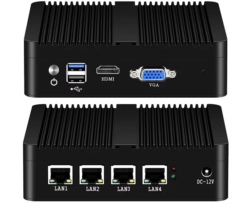 Mini PC IPC Intel Celeron J4125 J1900 N2830 i3 i5 i7 Processors Gigabit Ethernet Support Windows Linux