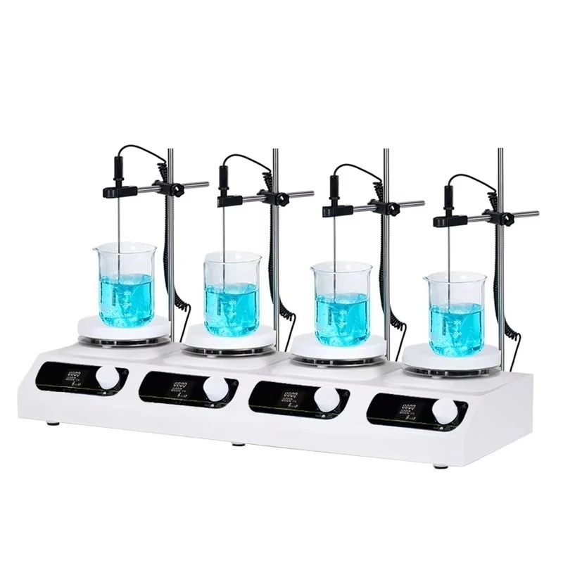 Lab Instrument 2/4 Positions Heating Plate Multi-positions Hotplate Magnetic Stirrer Factory Price