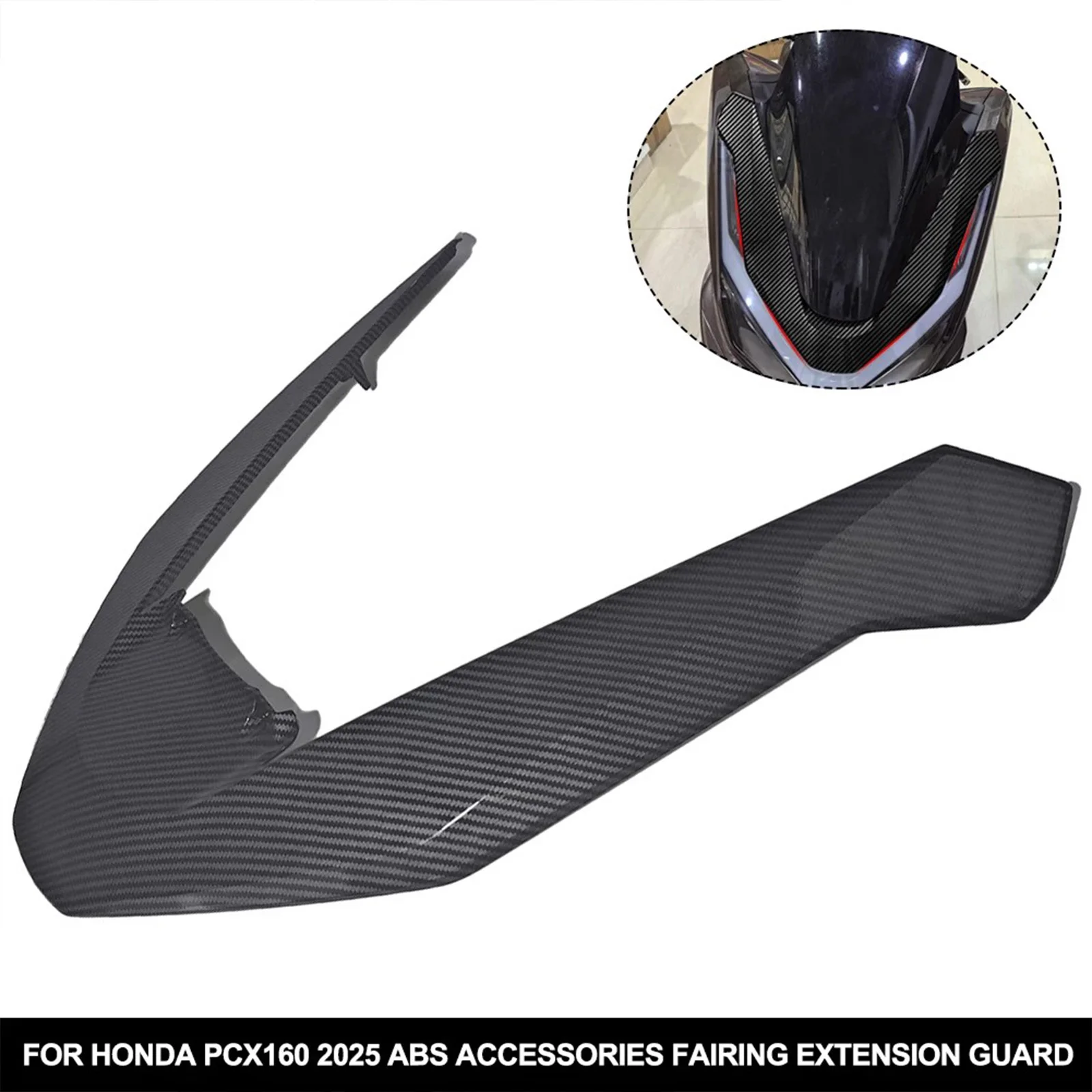 

Carbon Fiber Motorcycle Body Modified Front Motorbike Decorative Cover for Honda PCX160 2025 Accessories Fairing Extension Guard