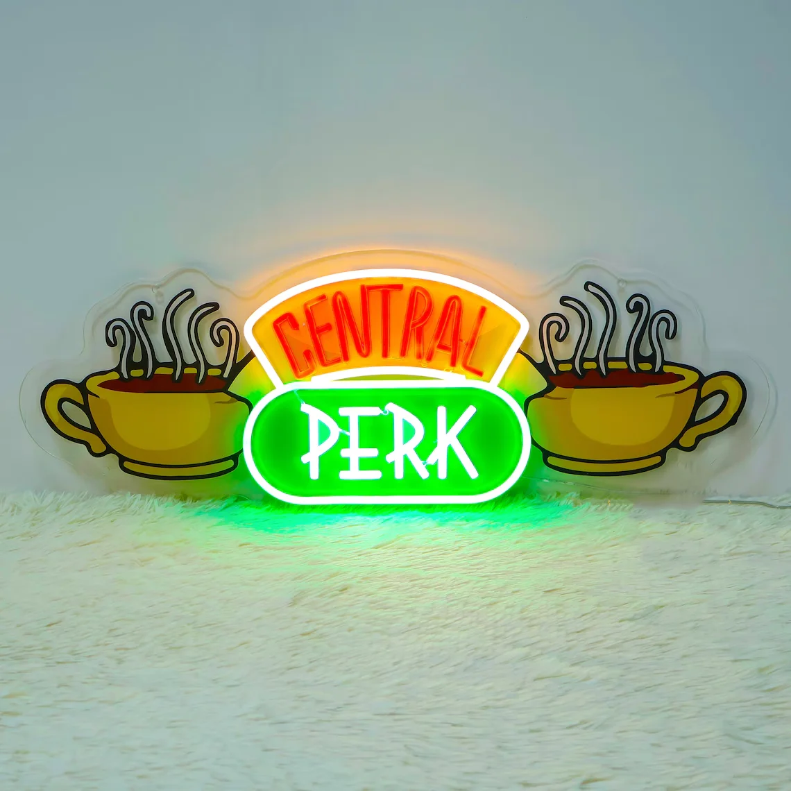 Coffee Friend Perk Neon Sign Cafe Shop Coffee Bar Kitchen Wall Sign Friends Home Decor Friends Gift Ideas Coffee Lover Gifts