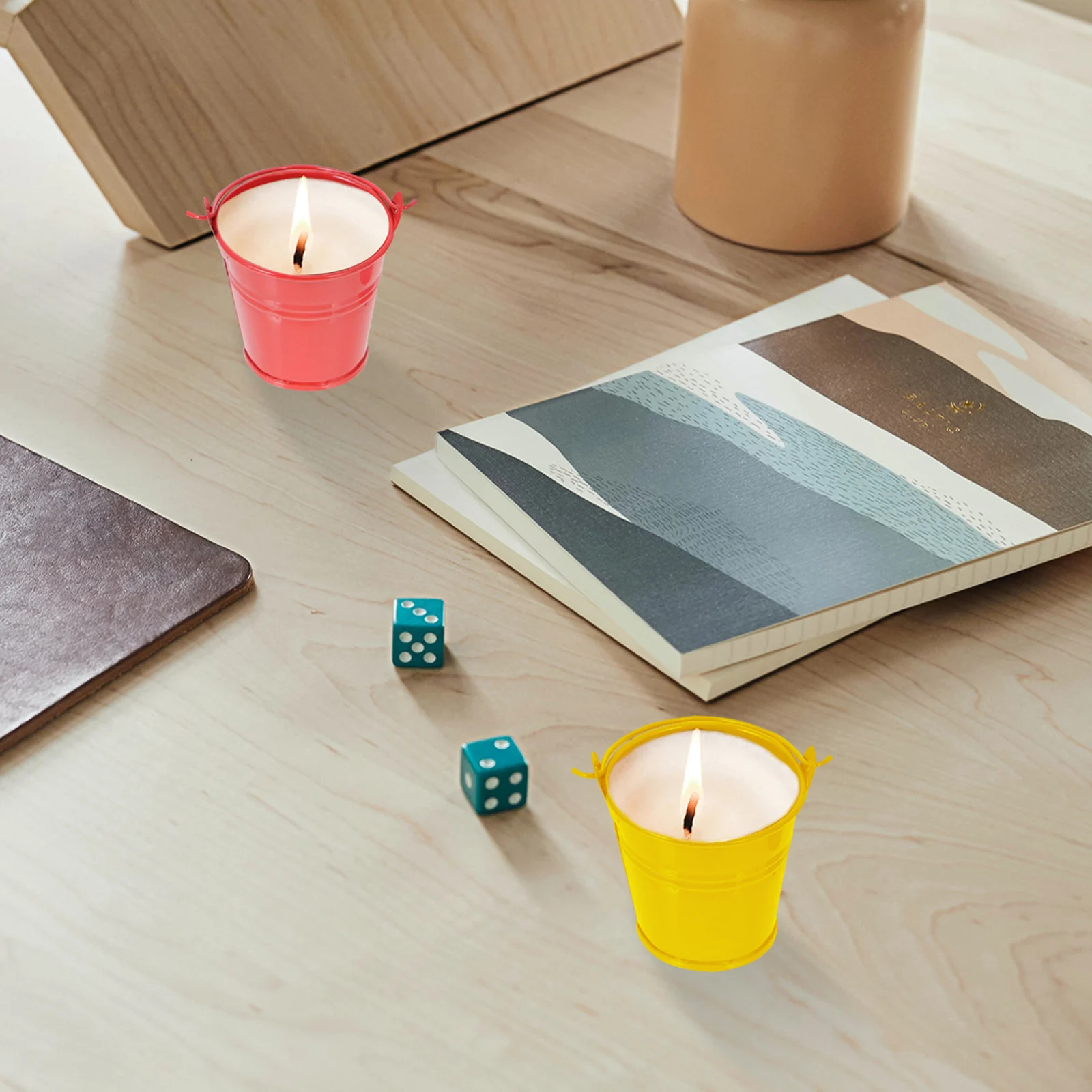 

16Pcs Iron Art Buckets Reusable Metal Tins for DIY Candles Homemade Scented Making Craft Decor Jars