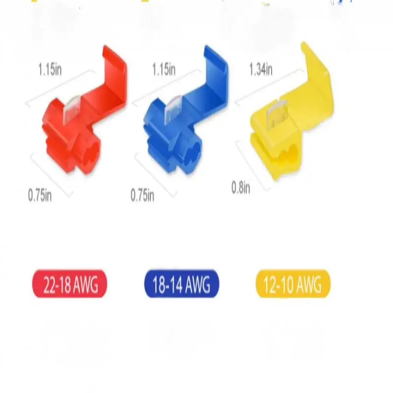 10/25/50PCS Wire Connector  Lock Snap AWG22-10 Without Breaking Cable Insulated Crimp Quick Splice Electrical Terminals