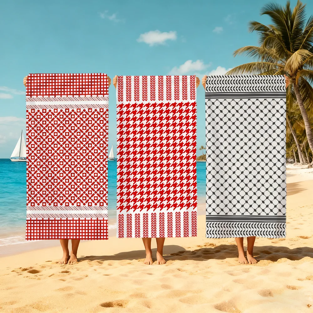 A-arabic art K-keffiyeh Traditional Towel Beach Quick Dry Soft Pool Towels Gift for Travel Gym Shower Camping sports