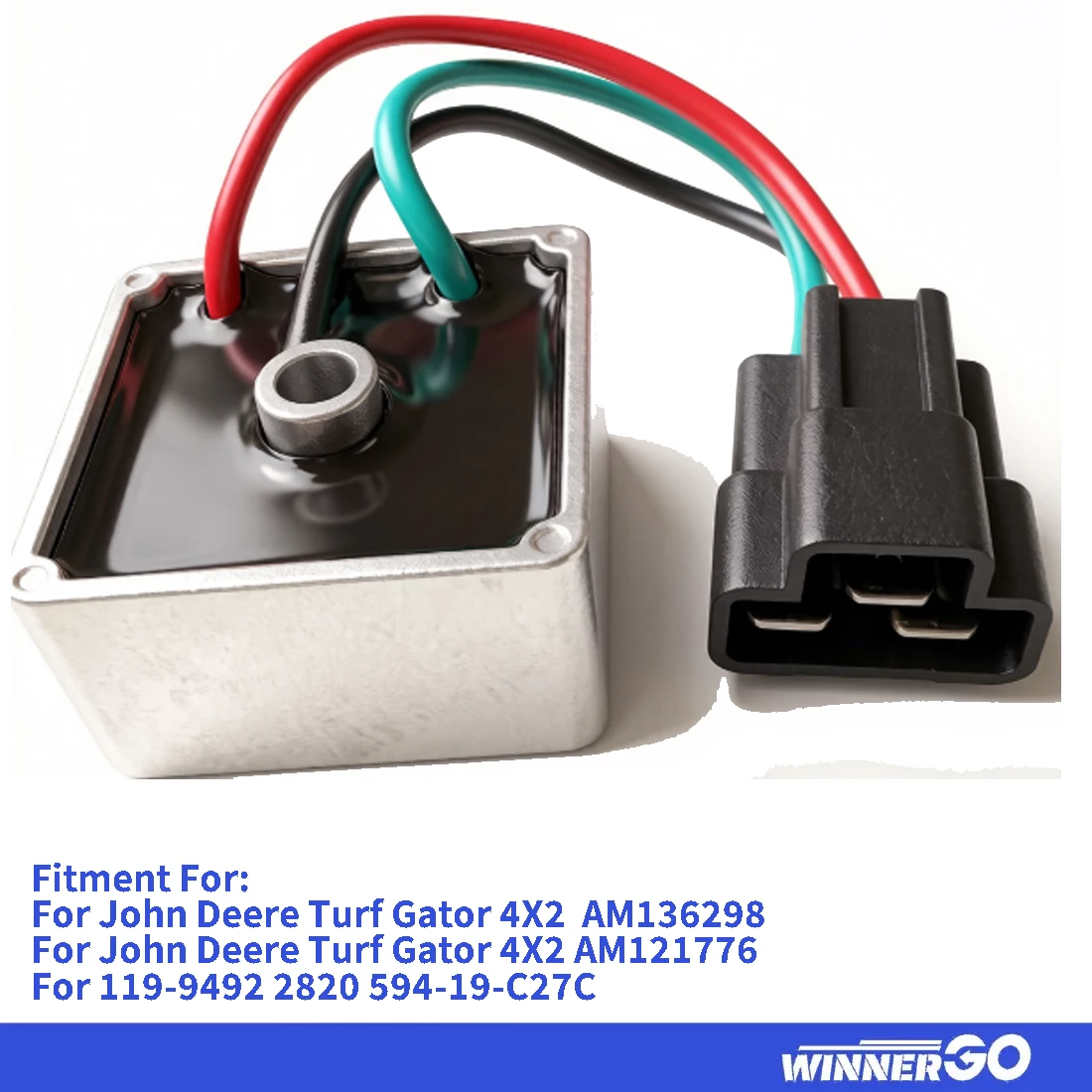 AM121776 Motorcycle Voltage Regulator Rectifier For John Deere Turf Gator 4X2 AM136298 119-9492 2820 594-19-C27C