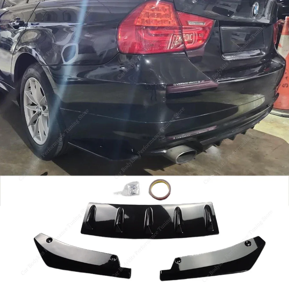 For Bmw E90 E91 Rear Bumper Diffuser Side Splitter 318i 320i 320d 330xi 330xd 2005-2012 Rear Bumper Diffuser Skirts Tuning