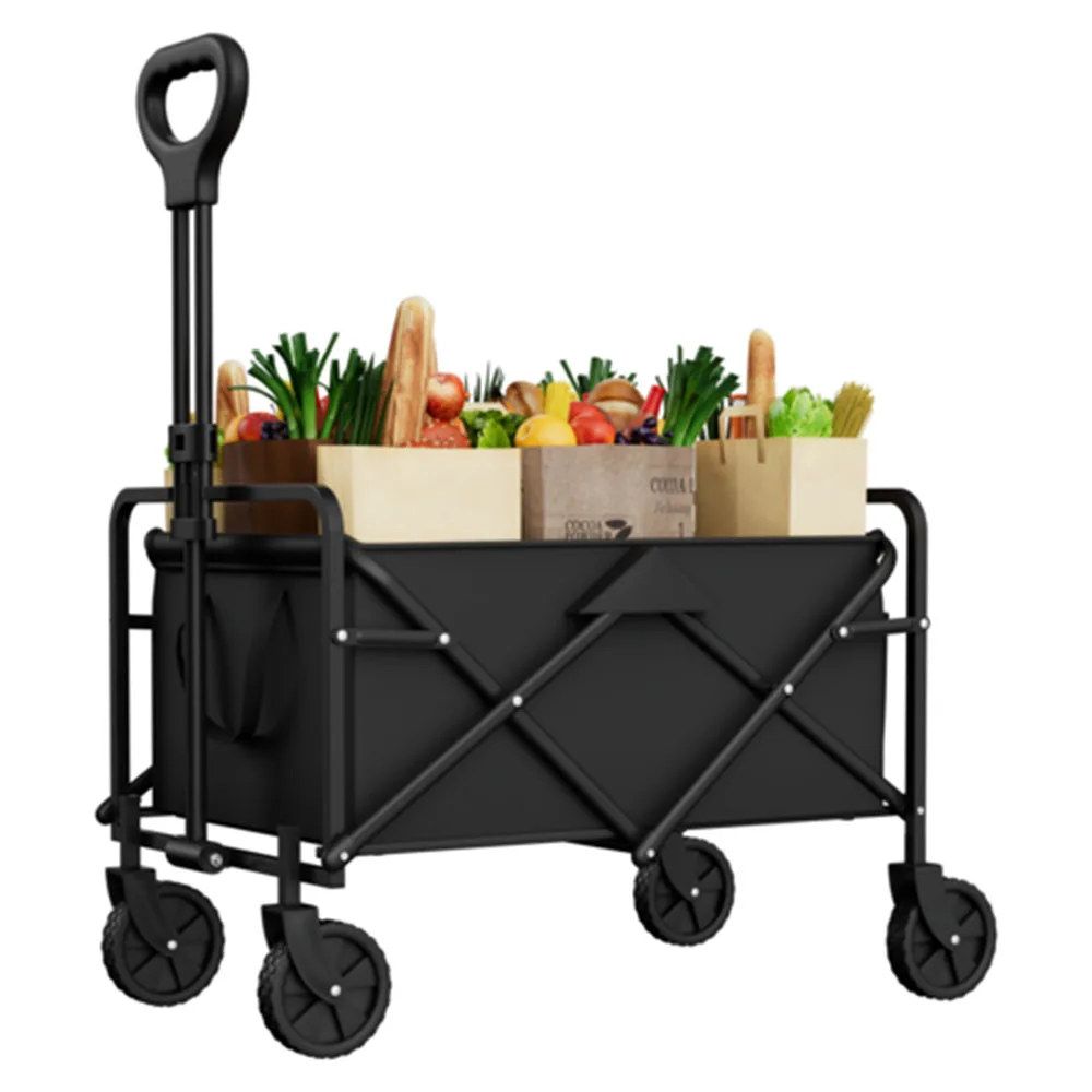 Chariot de camping portable multifonctionnel, chariot de jardin pliable, chariot pliable d'extérieur, pour la plage ou le shopping