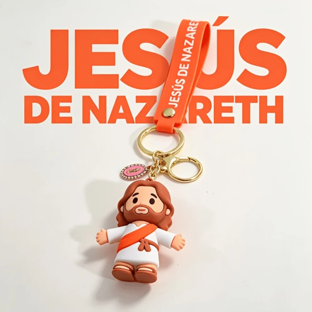 3-12 Stück Weiche PVC-Religionsfiguren Schlüsselanhänger Jungfrau Maria Jesus Anhänger Autoschlüssel Taschenanhänger Katholische Kirche Taufe Weihnachtsgeschenk