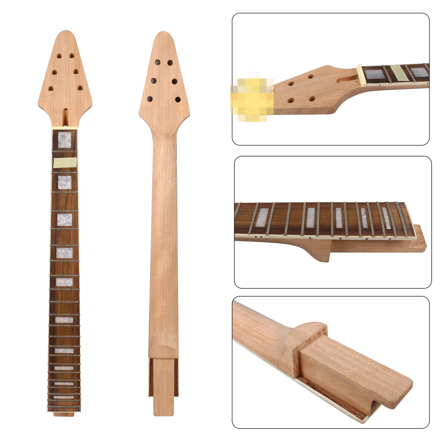 

New Electric Guitar Neck 22 fret 24.75inch rosewood Fretboard guitar parts replacement Set in heel #L13