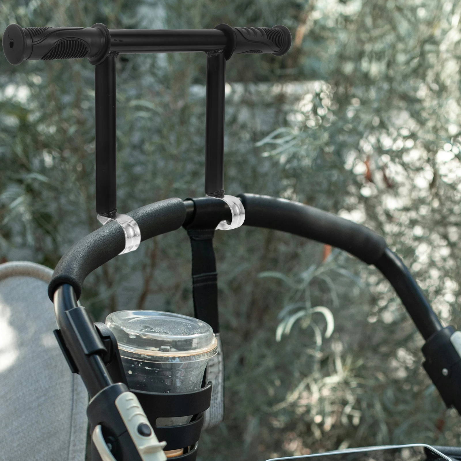 

Universal Stroller Handlebar Adjustable Elevated Push Handle Stainless Steel Fine Texture Ergonomic Design For Kids