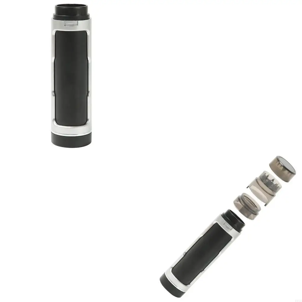 

Cigarettes Case with Filling Horn Tube Function Manual grinders Smoking Access B95B