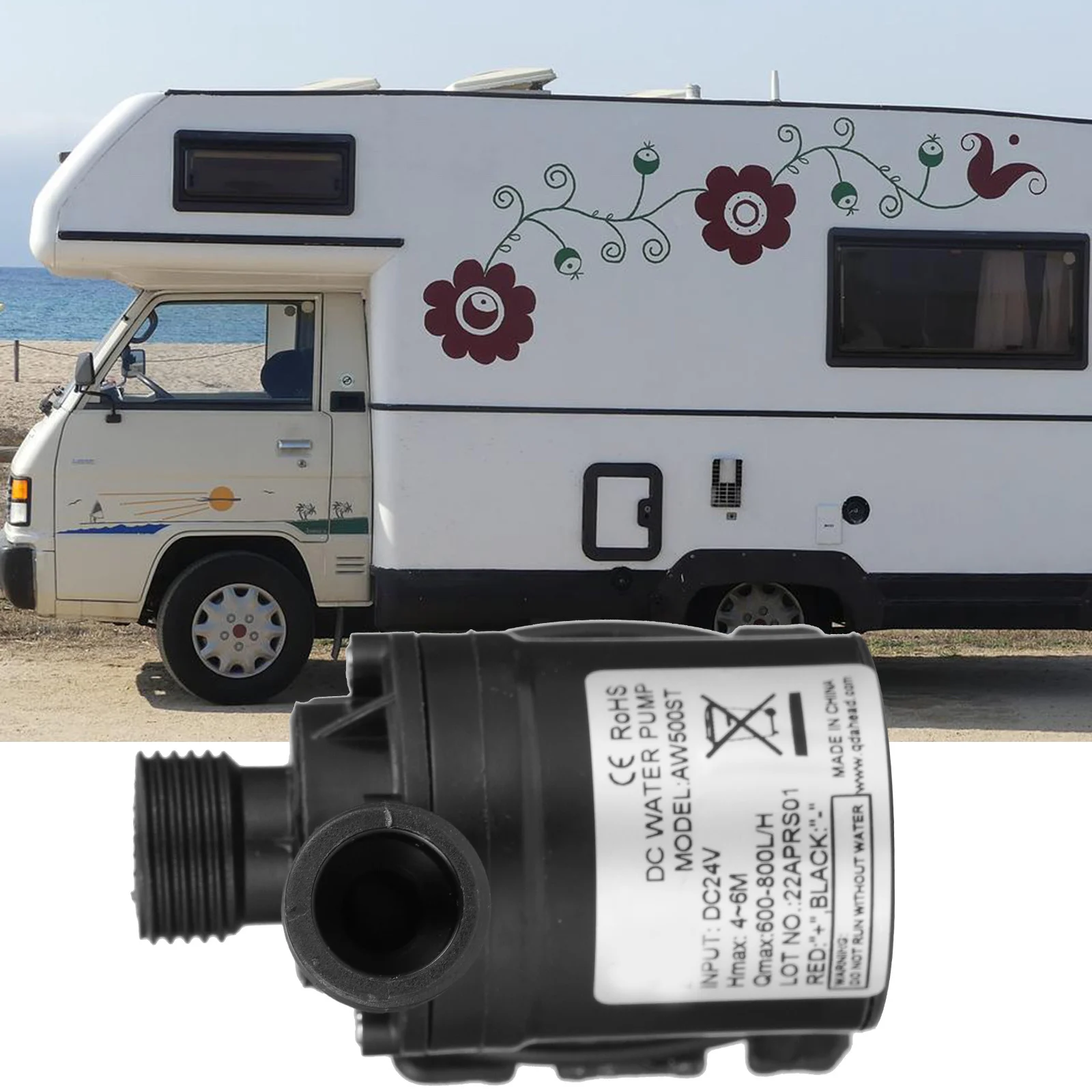 DC24V Submersible Silent Booster Pump Miniature Water Pump for Circulating Cold Hot Water Non-Leak Durable Quiet Operation