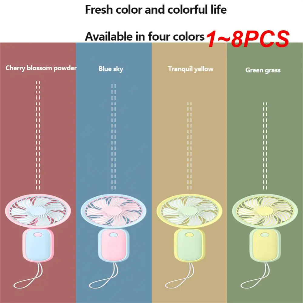 

Карманные мини-вентиляторы с USB-зарядкой, портативный мини-вентилятор для студенческого общежития, уличный подарок для путешествий, 1-8 шт.