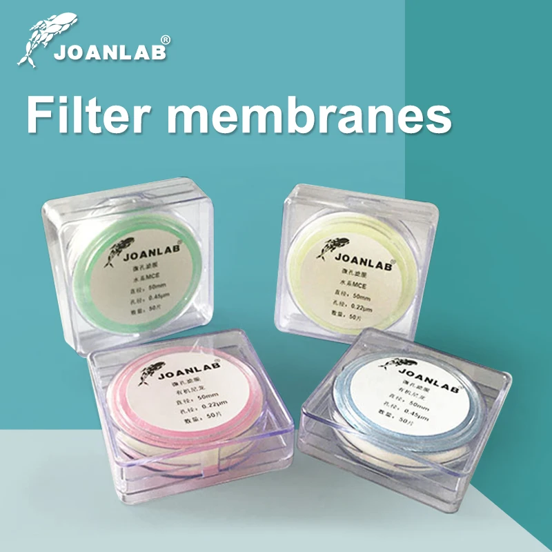 JOANLAB laboratoryjna membrana mikrofiltracji wody mikroporowata 0,45um 0,22um organiczna membrana mikrofiltracja średnica 50mm 100mm