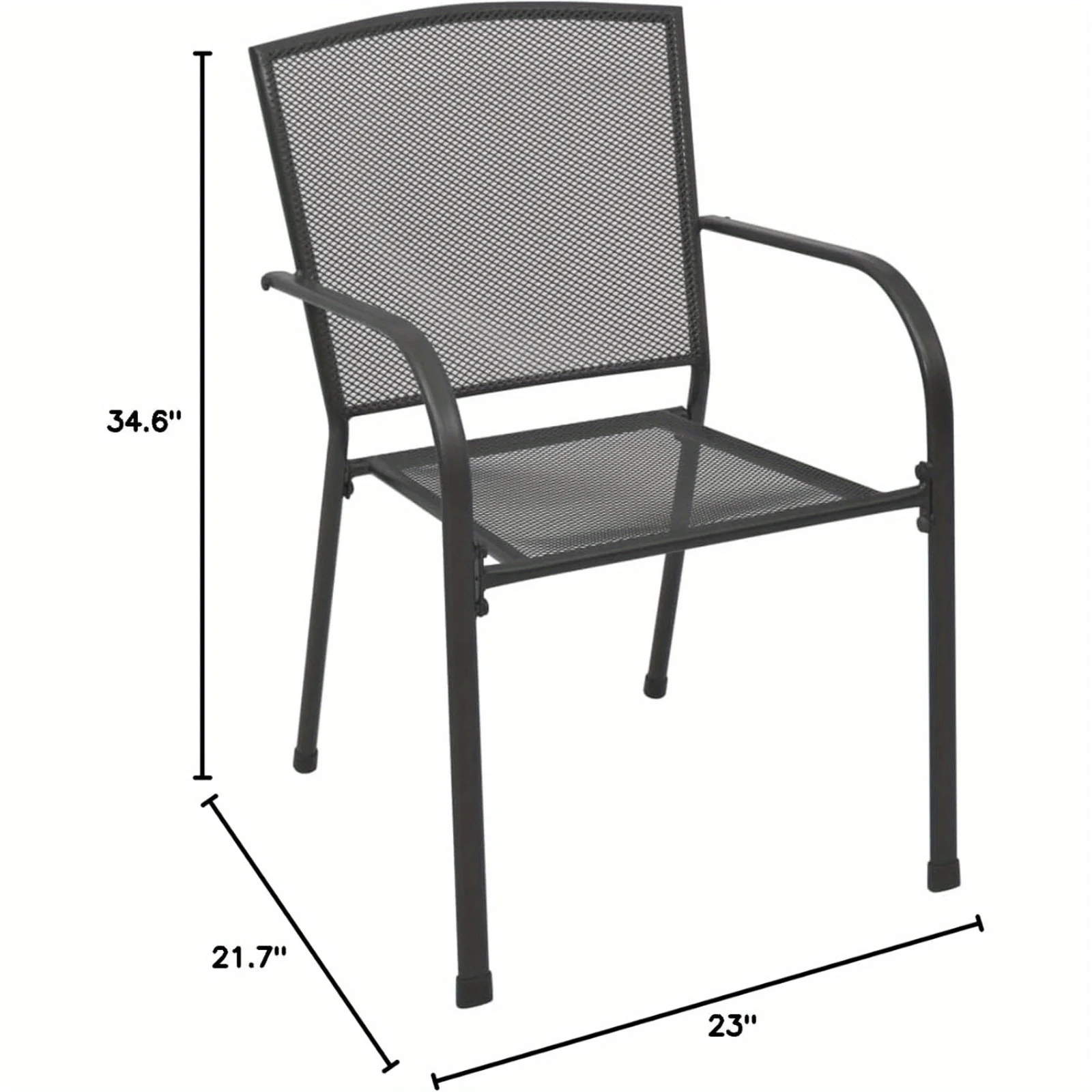 Patio Chairs 4 pcs Mesh Design Anthracite Steel Gray 23