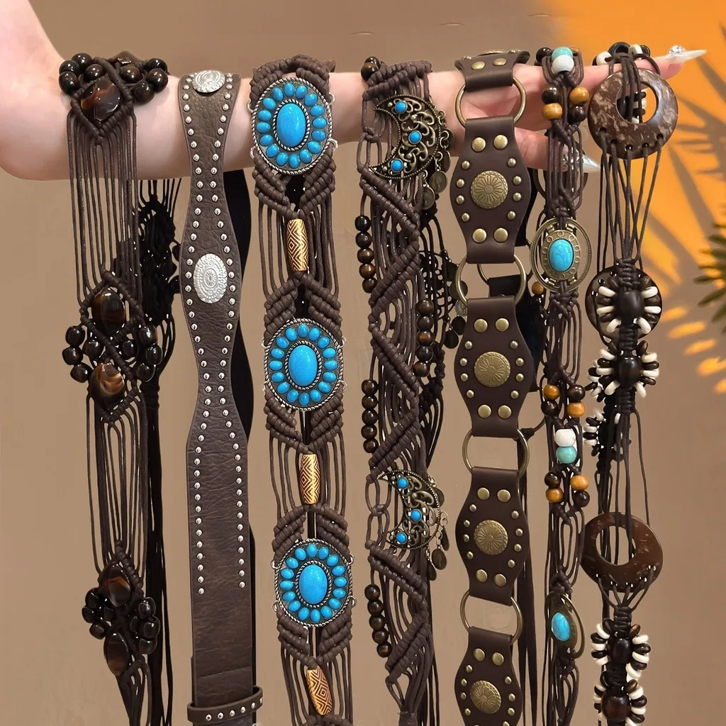 Decorative Waist Chain Multifunctional Retro Vintage Belt Fashionable Belt Accessory Detailed Women'S Pu Belt For Daily Outing