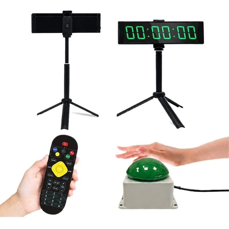 ABVT-Fitness Timer With Stopwatch Button, Gym Timer Clock 1 Set Large Digital Countdown Clock, For Home Gym With Stand US Plug