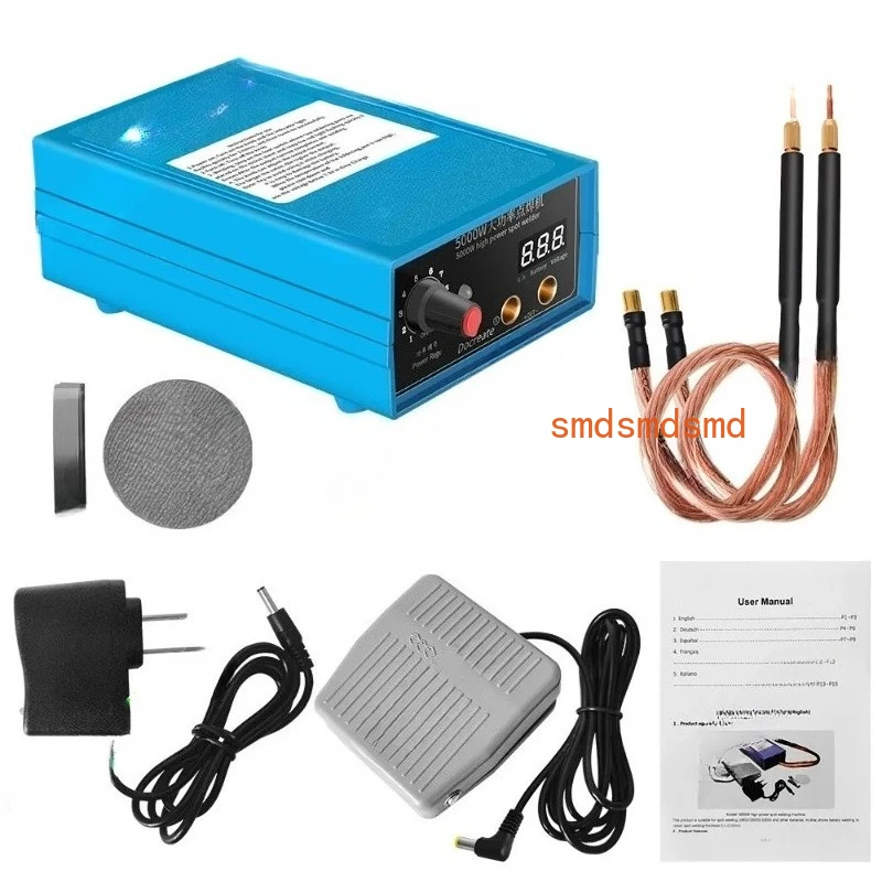 

High Power 5000W Spot Welding Handheld Machine Portable 0-800A Current Adjustable Welders for 18650 Battery