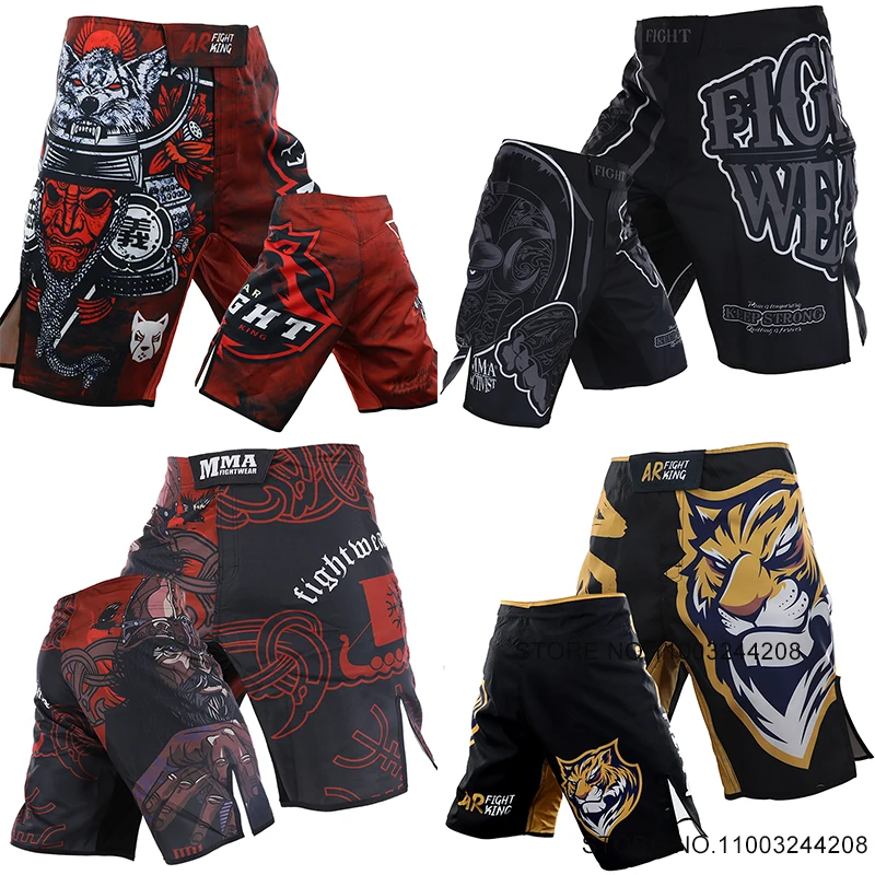 

MMA Shorts for Men Boxing Training Kickboxing Fight Pants Tiger Muay Thai Shorts Gym Sports Combat Grappling Cage Fighting Wear