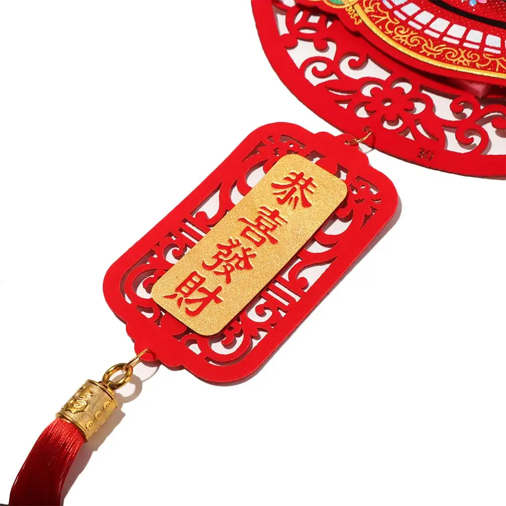 

Traditional Chinese New Year Decoration Exquisite Flannel Spring Festival Wall Hanging Blessing Words Door Sign