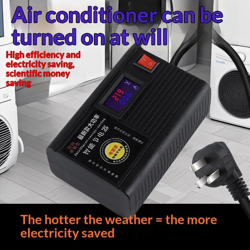 Intelligent Energy Saving Device Digital Display Efficient Power Saver for Home Office Commercial Occasions
