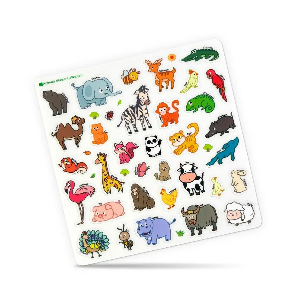 Educational Jelly Sticker Books Waterproof Washable Scene Quiet Stickers Matching Game with Diverse Kids Quiet Book for DIY