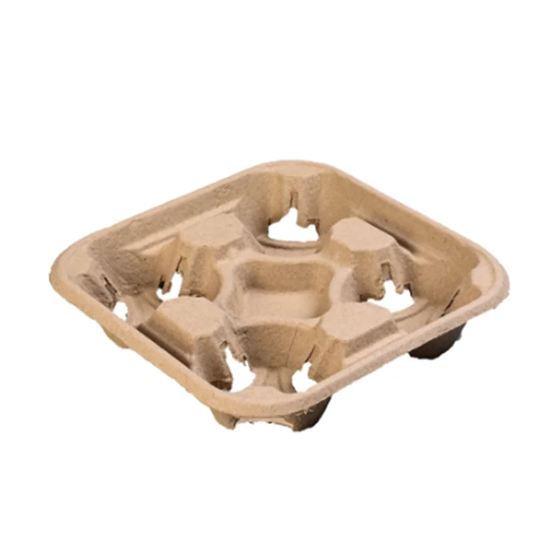 

LUWEI 25Pcs 4-Cup Drink Carriers New & Improved - Biodegradable, Premium Eco-Friendly Drink Carriers In Bulk For Restaurants