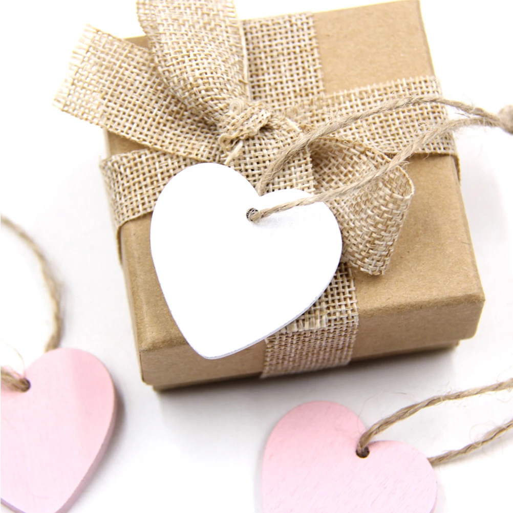 

20pcs Heart Shaped Wooden Pendant Decorations Carving Bamboo Fashion Ornaments Hanging Home Accessories