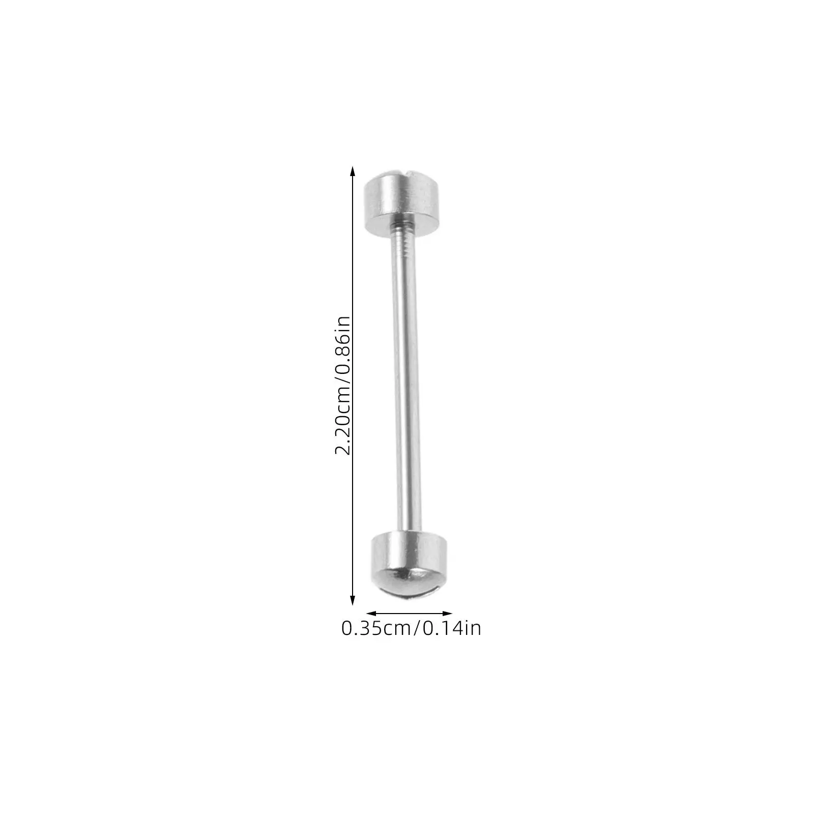 2Pcs Watch Strap Link Rod Screw-in Repair Tools Connect Rod Tube for Watchmaker 16Mm Inner Diameter Long-Lasting Steel Color