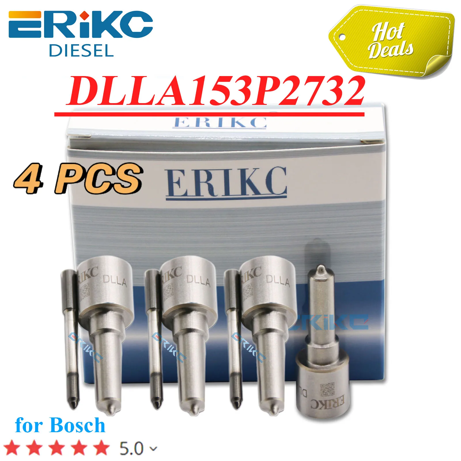 4PC DLLA153P2732 Diesel Injector Nozzle 0433172732 Common Rail Sprayer DLLA 153P 2732 for Bosch 0445110074 0445110075