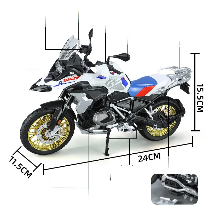 1:9 BMW R1250 GS Water Bird Motorcycle Simulation Alloy Model Adult Collection Decoration Gifts Toys for Boys M54