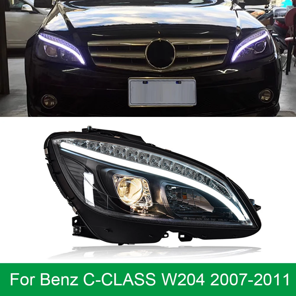 

LED Head Light Assemly for Benz W204 Headlights 2007-2010 C300 C260 C200 LED Headlight LED DRL Hid Bi Xenon Auto Accessories