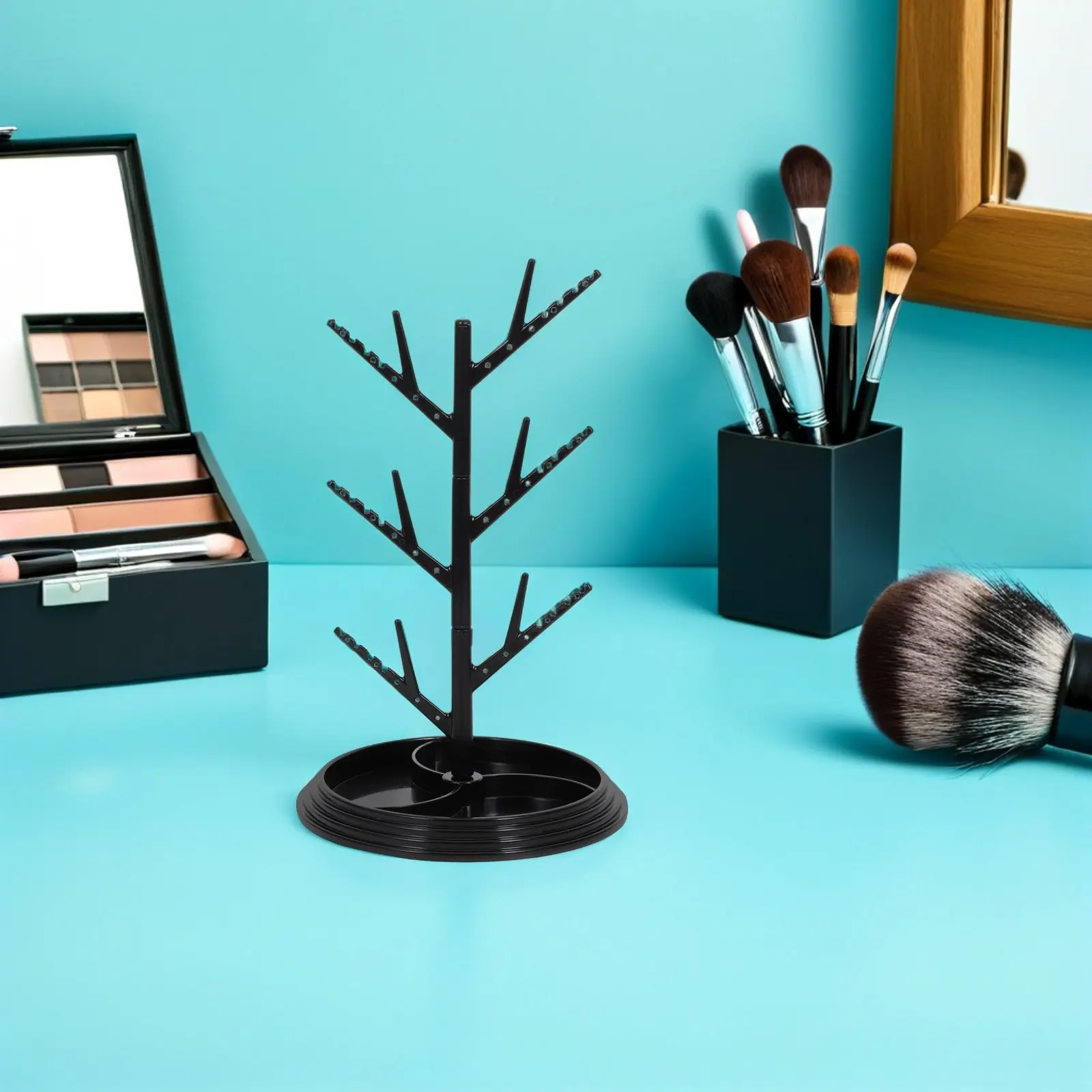 

Plastic Keychain Rack Display Small Jewelry Organizer Stand 9.75 Inch Holder for Necklace Bracelet Earring Storage