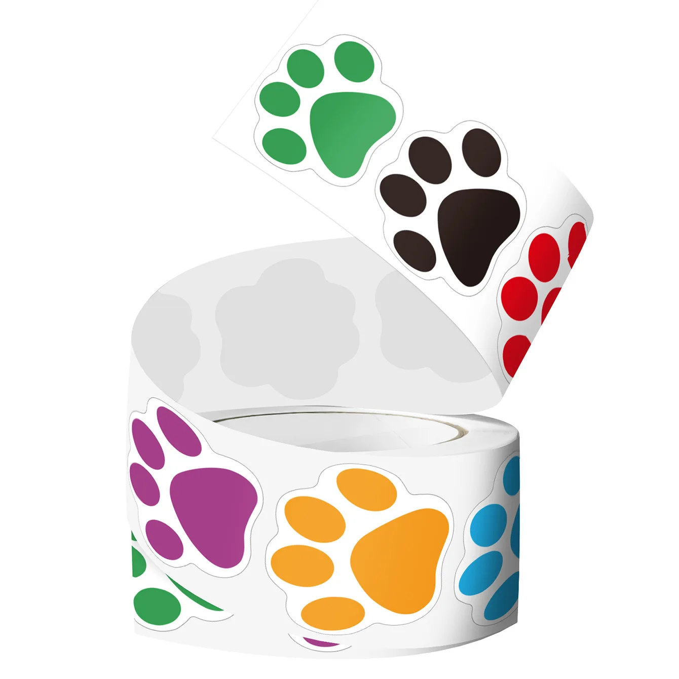 50-500 pegatinas divertidas de pata de perro para niños, recompensa de aprendizaje, pegatina de papelería DIY, decoración escolar, paquete de regalo, pegatina de sello