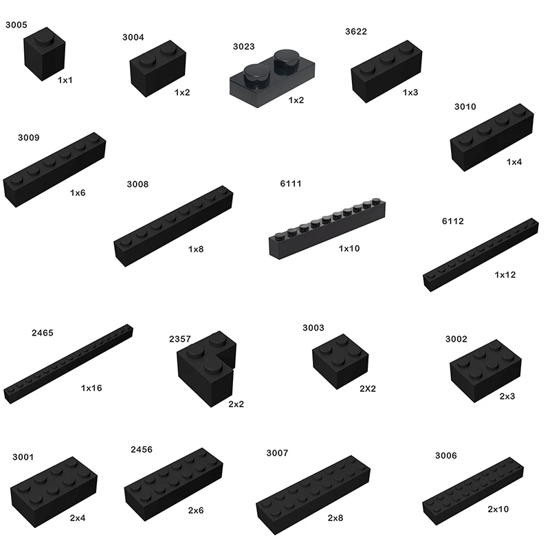 

50PCS MOC Technology Educational Accessories Base Building Blocks Replace Part 3001 3002 3003 3004 3005 3006 3007 3008 3009 3010