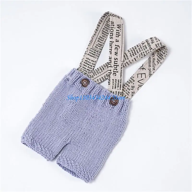 Toddlers Photography Props English Letter Newsie Hat Pants Outfit for Newborns