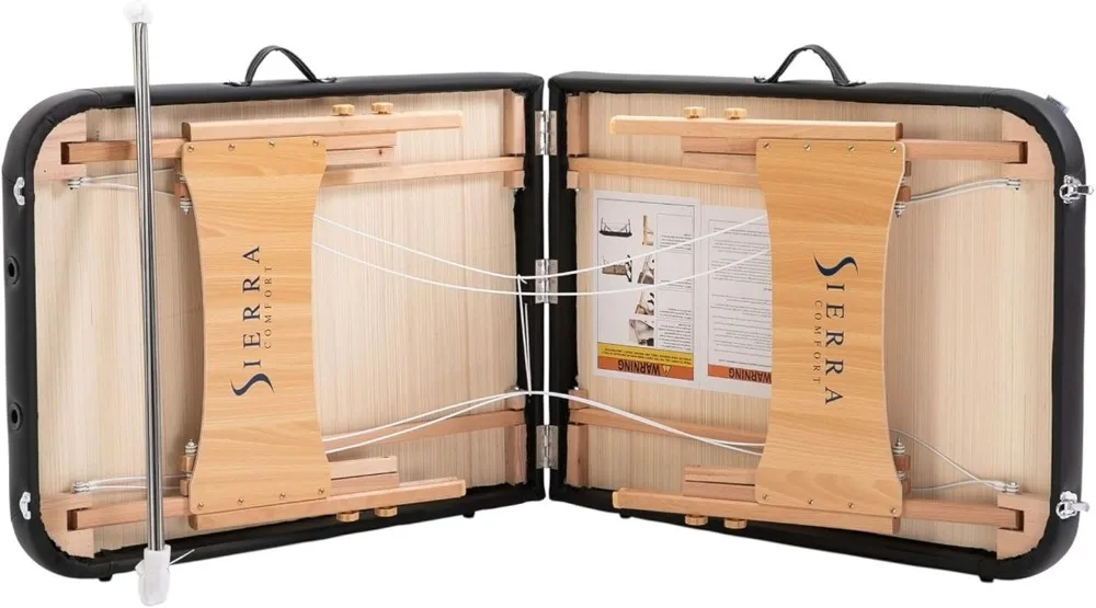 Podstawowy przenośny stół do masażu, czarny