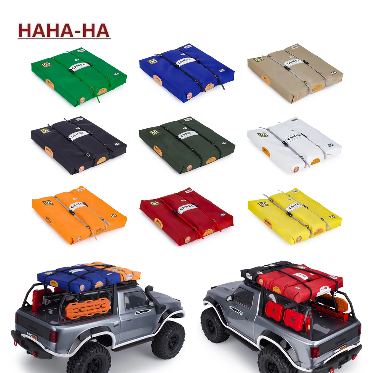 Sac de tente de toit simulé, accessoires décoratifs pour voiture sur chenilles 1/10 RC Axial SCX10 TRX4 Defender TRX6 Yikong RC4WD, mise à niveau à monter soi-même