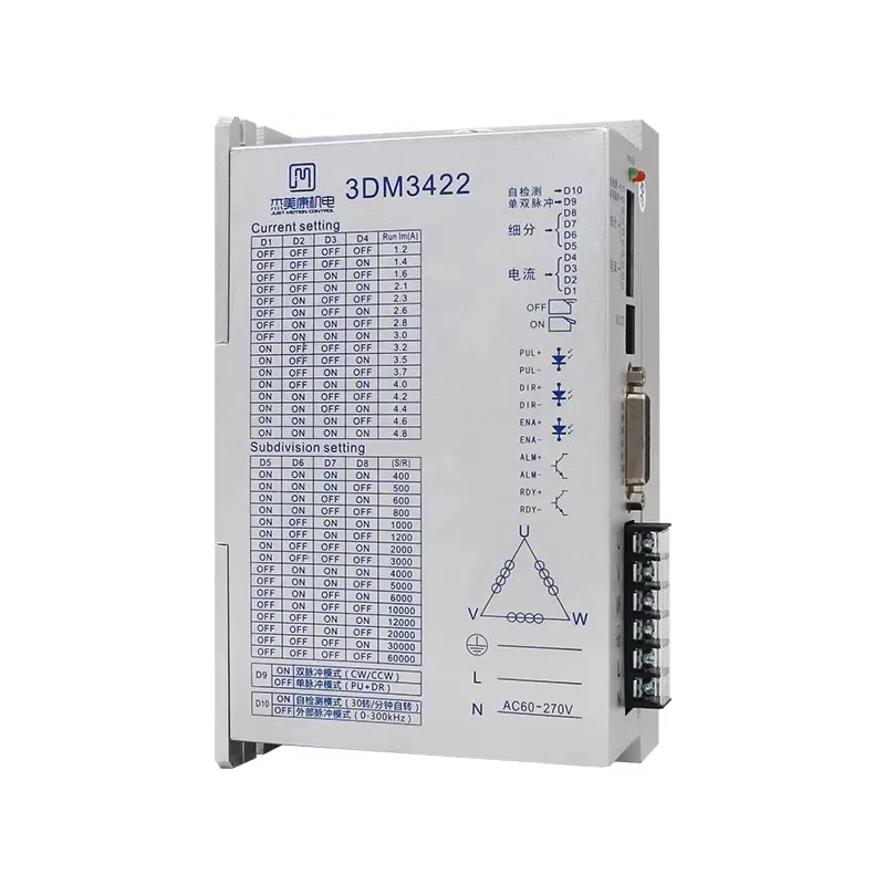 3DM3422 DIY CNC Milling Stepper Controller Digital 3-Phase Motor Driver for Textile Machines and 3D Printers