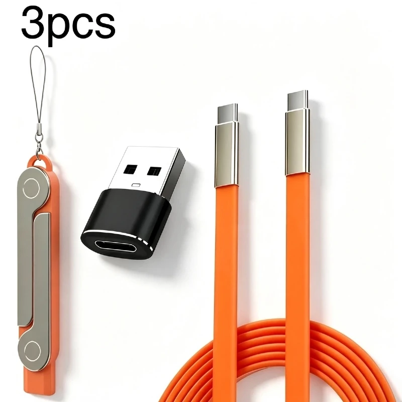 3Set，Type-CData Cable+60WType-CBracket adapter+Type-C to USBAdapter，ApplicableType-CMost mobile phones，watching TV series，Car da