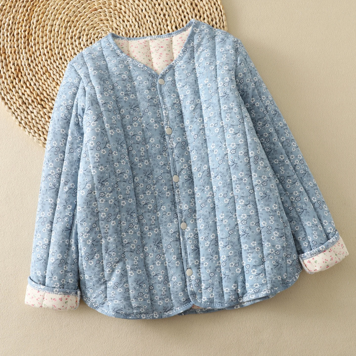 

Женская хлопковая куртка на подкладке Thiened Fce с цветочным принтом, осенне-зимняя верхняя одежда, теплое пальто, женское повседневное пальто для поездок на работу, мода