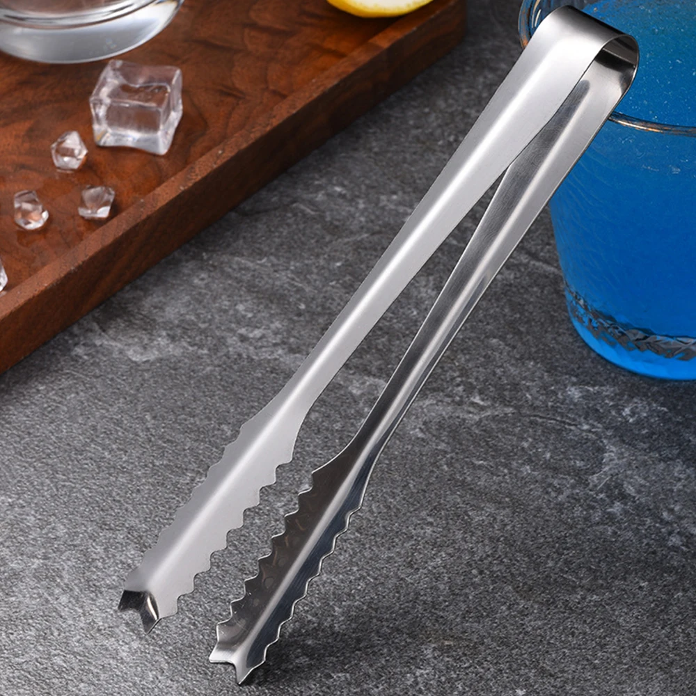 

5pcs Ice Sugar Tongs Portable Stainless Steel Ice Cube Candy Clip Wedding Party Buffet Bar Home Kitchen Cooking Bbq Clip Tools