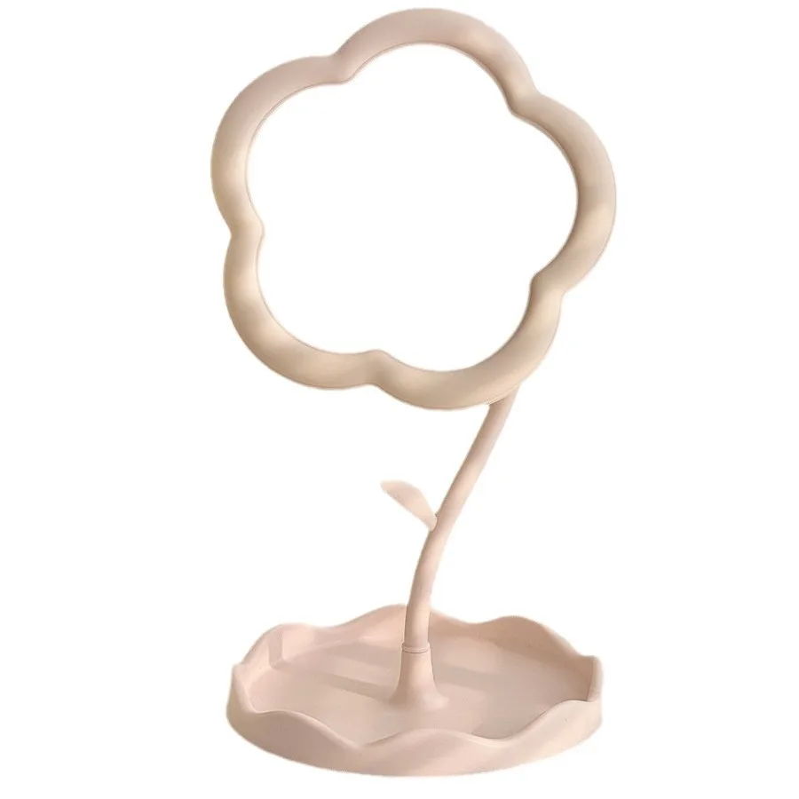 화장대, 사무실 책상 및 학생 메이크업을 위한 보석 홀더가 있는 해바라기 화장대 거울 데스크탑