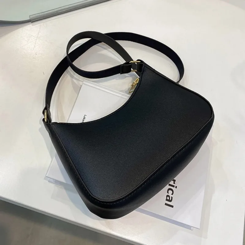 Fashion Portable Handbag Retro Hong Kong Style Portable One-shoulder Underarm Bag Advanced Handbags Shoulder Bag image 5